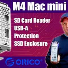 M4 Mac mini Dock With SD Card Reader, SSD Enclosure, USB-A, Stand, & Protection - ORICO MiniPro ..