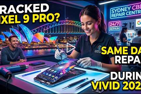Cracked Google Pixel 9 Pro Screen Replacement During Vivid 2026 in Sydney